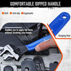 HORUSDY 3 Piece Adjustable Wrench Set, Wide Jaw Black Oxide Wrench, Metric & SAE Scales, Cr-V Steel, for Home, Garage, Workshop