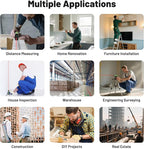 Huepar Laser Distance Measure 200Ft. Digital Rechargeable Laser Measuring Tool with Bluetooth -Phone APP, 1/16in Accuracy, Angle Sensor, M/in/Ft Unit, Pythagorean Mode, Measure Distance, Area, Volume