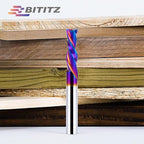2PCS 1/4 Inch Shank Downcut Spiral Router Bit | 1 Inch Cutting Length |CNC Router Bits for Precision Woodworking - Ideal for Slot Mortise, Engraving, and Clean Edges