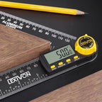 LEXIVON Aluminum Digital Angle Finder Gauge, 7-inch/180mm Multi-Purpose Protractor, Includes XL Display and Rugged Zippered Pouch (LX-DAF7)