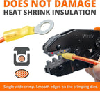 Wirefy Crimping Tool For Heat Shrink Connectors - Ratcheting Wire Crimper - Crimping Pliers - Ratchet Terminal Crimper - Wire Crimp Tool for Your Kit