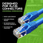 GearIT 100-Pack, Cat5e Ethernet Patch Cable 3 Feet - Snagless RJ45 Computer LAN Network Cord, Blue - Compatible with 48 Port Switch POE Rackmount 48port Gigabit