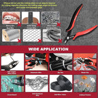 P.I.T. Micro Wire Cutter, 5.5'' Precision Electronics Flush Cutter with TPU Handle, Spring Loaded Wire Cutter for Crafting, Electronics, Jewelry Making