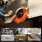 5 Inch Diamond Saw Blade, 2 Pack - Mesh Turbo Cutting Wheel for Tile, Porcelain, Ceramic, Granite, Marble - 10mm Segment, Super Thin 1.4mm, 7/8" Arbor with Flange - Dry or Wet Cutting