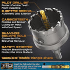 DAIMIT Hole Saw for Metal - Tungsten Carbide Tipped 1-31/32" Inch(50mm) Hole Cutter with Pilot Drill Bits for Stainless Steel, Iron, Copper, Brass - Heave Duty Hole Saw for High Precision Cutting