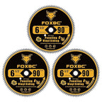 FOXBC 6-1/2 Inch 90 Tooth Circular Saw Blade for Paneling and Vinyl Siding Wood Cutting with 5/8-Inch Diamond Arbor