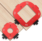 2pcs Woodworking Router Corner Radius Template, Aluminum Alloy Router Corner Jigs and Templates for Woodworking, Arc Cutting Auxiliary Tool DIY Template R10/R15/R20/R25/R30/R35/R40/R50