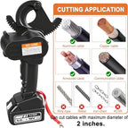 Battery Cable Wire Cutters Ratcheting Compact Heavy Duty Cutters (1000 MCM Copper/ 1500 MCM Aluminum) Professional Electrical Portable Cable Cutter with Comfort Grip Handles, Alloy Steel Blades