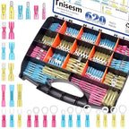 Tnisesm 620Pcs Marine Grade Heat Shrink Wire Connectors kit 22-10 AWG Electrical Connectors Ring, Ring Fork Spade Butt Splice Terminals