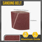 8 x 19 Inch Sanding Belt, 5 Pcs 36 Grit Knife Sharpener Belts Work Sharpening for Belt Sander Knife Carving Tool Metal Working