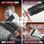 Heat Gun for crafting 1800W, 122℉~1202℉ Variable Temperature Control with 2-Temp Settings 4 Nozzles, 1.5s Fast Heating Mini Heat Gun for Resin, Shrink PVC Tubing/Crafts and Vinyl Wrap（Pink）