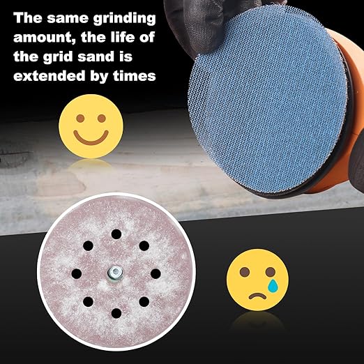 5 inch Sanding Discs 100 grit Mesh Disc Ceramic Abrasive Sandpaper Hook and Loop Orbital Sander Pads for Coating Removal,Body Repair, Auto Sanding 30 PCS