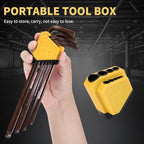 Extra Long Allen Wrench Ball End S2 Steel – 9PCS Metric Hex Key Set, S2 Alloy, 1.5–10mm, 9in, Bronze Finish, for Deep Space Work, Auto Repairs, Workshop Use
