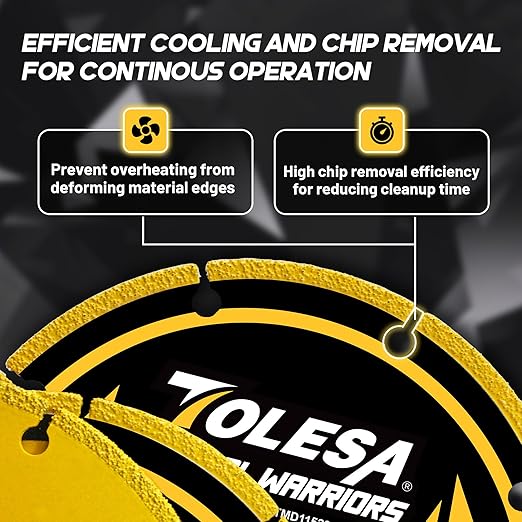TOLESA Diamond Cutting Wheel 4 1/2 x 7/8 Inch for Metal, Cut Off Wheel with 5000+ Cuts on Rebar, Steel, Iron and INOX, 3 Pack