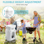 YITAMOTOR Rolling Portable Camping Sink, 45L Handwashing Station with Adjustable Basin, Soap Dispenser, Metal Handle & Large Wheels, Outdoor Washing Stand for Camping, Garden, Worksite, Travel