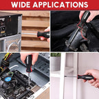ARROW 6-Piece Magnetic Screwdriver and Magnetizer/Demagnetizer Set, Premium Cr-V Steel Screwdriver Set with Non-Slip Cushion Grip, Magnetic Phillips and Flathead Tips, for Home Improvement