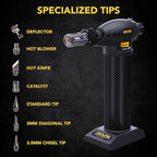 LEXIVON Butane Torch Multi-Function Kit | Premium Self-Igniting Soldering Station with Adjustable Flame | Pro Grade 125-Watt Equivalent (LX-771)