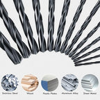TiAIN Coating Cobalt Drill Bit Set, Multifacet Tip 29Pcs M35 Jobber Drill Bit Kit for Hardened Metal, Stainless Steel, Cast Iron and Soft Materials, with Metal Index Storage Box, 1/16"-1/2"