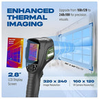 Kalliber Thermal Imaging Camera - 320 x 240 Screen Resolution, Inbuilt Storage 5000+ Images, 15 Hour Battery Handheld - 25Hz Infrared Camera, High/Low Temp Alarm, HVAC, Inspection & Electrical Faults