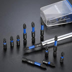 WORKPRO 16pcs PH2 Impact Phillips Screwdriver Bit Set, CNC Machined S2 Steel Tips with Magnetism, 1/4" Hex-Shank Driver Bits, 1"& 2" Long Impact Screwdriving Bits with Storage Box