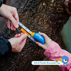 Handy Famm 8Ft Animal Shaped Kids Tape Measurer, Fun Level and Protractor Angle Finder, Educational Children's Tools, Small Measuring Tapes for Learning Early Math Skills, Ages 3 and up, Blue Bird