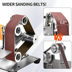 SI FANG 10Pcs Mini Electric Belt Sander Sanding Belts 13 x 1.2inch /330x30mm, Premium Knife Sharpening Aluminum Oxide Abrasive Sanding Belt for Woodworking, Metal Polishing (1000 Grit)
