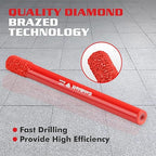 Goldblatt 10PCS 1/4" Diamond Drill Bits, 6mm Diamond Hole Saw Kit for Porcelain Tile Ceramic Concrete Granite Marble Hard Materials (not for Wood)