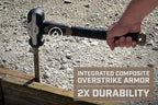 Spec Ops Tools Engineering Hammer, 2.5 lb Sledge hammer with Removable Soft Mallet Cap & Bi-Material Shock Absorbing & Vibration Dampening Handle, 3% Donated to Veterans, Black/Tan
