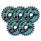 3-3/8 Inch TCT Saw Blades 5pcs - 24T Arbor 3/5 Inch Wood Cutting Discs for Cuttting in Wood Plastic and Composite Materials Not for Stone/Glass