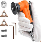 2-in-1 Mini Air Chamfer Tool for Chamfering and Round Cornor on Metal, Arc Corner 45 Degree Pneumatic Beveling Trimming Deburring Machine