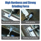 HUHAO 7Pcs Rotary Grinding Stone- 3mm Shank Assorted Shape Abrasive Stone Mounted Grinding Point Sharpening Bits for Rotary Tool Drill, Grinding, Polishing