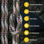 850Ib Reflective Paracord Rope, 50/100/200/500/1000ft 4MM 11 Strand Parachute Cord, Survival Paracord Rope Tie Down for Crafting, Tent, Camping, Clotheline, Hiking, Fishing, Camo Green 1000FT