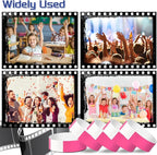 2000 Pcs Paper Wristbands for Events Waterproof Neon Pink Wrist Bands Adhesive Concert Identification Wristbands Hand Bands for Events(Pink)