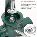 Nuovoware Table Vise 3 Inch, 360° Swivel Base Universal Home Vise Portable Bench Clamp, Clamp-on Vise Bench Clamps Fixed Tool for Woodworking, Metalworking, Cutting Conduit,Drilling,Sawing, Army Green
