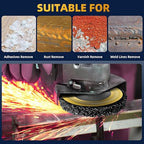 10 Pack 4 inch Strip Discs for Angle Grinder, Wire Stripping Wheel Paint Remover for Metal Surfaces, Abrasive Wheels Grinding Discs for Rust Welds Oxidation (4" x 5/8")