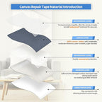 KING MOUNTAIN Canvas Repair Tape,Outdoor Gear Patch, 4×63 Inches,Waterproof,Self-Adhesive for Repairing Boat Covers,Sun Shades,Sofas,Tents,Lounge Chairs,Awnings (Dark Grey-1)