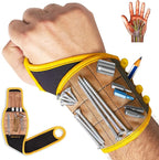 BINYATOOLS Magnetic Wristband -Coyote Brown- With Super Strong Magnets Holds Screws, Nails, Drill Bit Unique Wrist Support Design Cool Handy Gadget Gifts for Fathers, Boyfriends, Handyman, Electrician