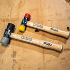ESTWING Rubber Mallet - 24 oz Double-Face Hammer with Soft/Hard Tips & Hickory Wood Handle - DFH24
