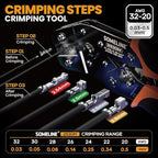 SOMELINE Crimp Tool Connector Kit, 27 Types, 32-20 AWG Crimper, JST-XH/SM/SYP 2.5mm and Du Pont 2.54mm Connector kit, Crimping Pliers for JST, Du pont, KF2510, Molex, AMP EI Series