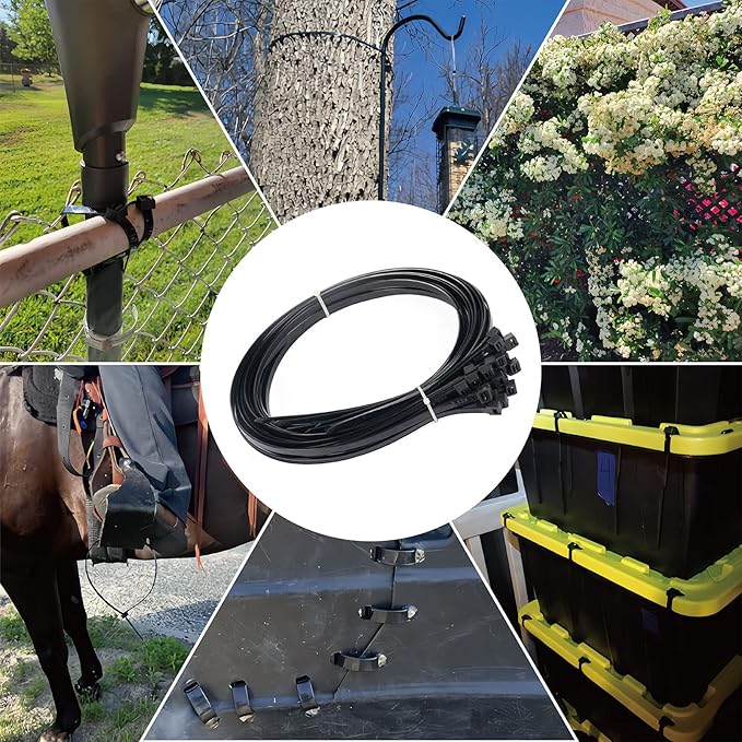 Large Zip Ties 18 inch, 50 Pack, Long Zip Ties Heavy Duty with 220 lb Tensile Strength, Big Cable Ties, Black, ANOSON