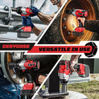 Cordless Impact Wrench 3/4 inch Compatible with Milwaukee Battery, 1850ft-lbs (2500N.m) Brushless Electric Impact Gun, High Torque Impact Driver, Bare Tool Only，Heavy-Duty Automotive &Industrial Tasks