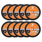 HSS Circular Saw Blade 3inch - BRSCHNITT 10pcs 72T 10mm Bore Cutting Discs for Wood, Copper, Aluminum, Plastic and Soft Metal