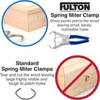 Fulton Miter Spring Clamps for Woodworking Set, Wood Trim, Picture Frames, Crown Molding Tool, Hip Clip and 13 Spring Miter Clamps for Trim, Finish Carpenter Tools, Made in the USA
