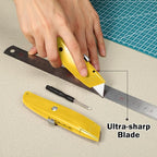 Reginary 20 Pcs Box Cutter Bulk Retractable Utility Knife Heavy Duty Aluminum Alloy Razor Knife for Cardboard Box Carton Opener for DIY, Factory, Home Office(Red, Yellow, Blue, Green)