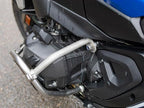 Reinforcement Crash Bars Compatible with BMW R 1300 GS OEM Accessory Crash Bars – 1 Inch Diameter Stainless Steel Tubing - Alloy Clamps with Thick Flanges for Extra Strength & Safety - Silver