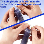 2 Set Plastic Feeler Gauge 0.05mm to 3mm Metric Gap 21 in 1 Measurement Tool 21 Leaf with Black Velvet Storage Bag for Automobiles, Electronics Industry Measuring Gap