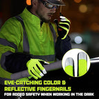 HANDLANDY Work Gloves for Men & Women, Utility Mechanic Working Gloves Touch Screen, Flexible Yard Work Gloves