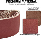 3x18 Belt Sander Sanding Belts, 80 Grit Aluminum Oxide Sander Paper 3 x 18 Inch, 12 Pack (3x18in,80 Grit)