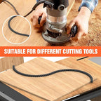 Pisman Router Edge Guide & Template Kit - 39" Plastic Woodworking Profiling Strip for Precision Trimming | Fits Bosch/Dewalt/Makita Routers | DIY Furniture, Cabinet & Table Edge Molding (Black)