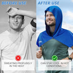 4 Pack Cooling Hoodie Towels for Neck and Face, UPF 50 Sun Protection & Instant Cooling, Ice Towels for Hot Weather, Soft Breathable Towel for Sport, Work Out, Gym, Camping & More Activities